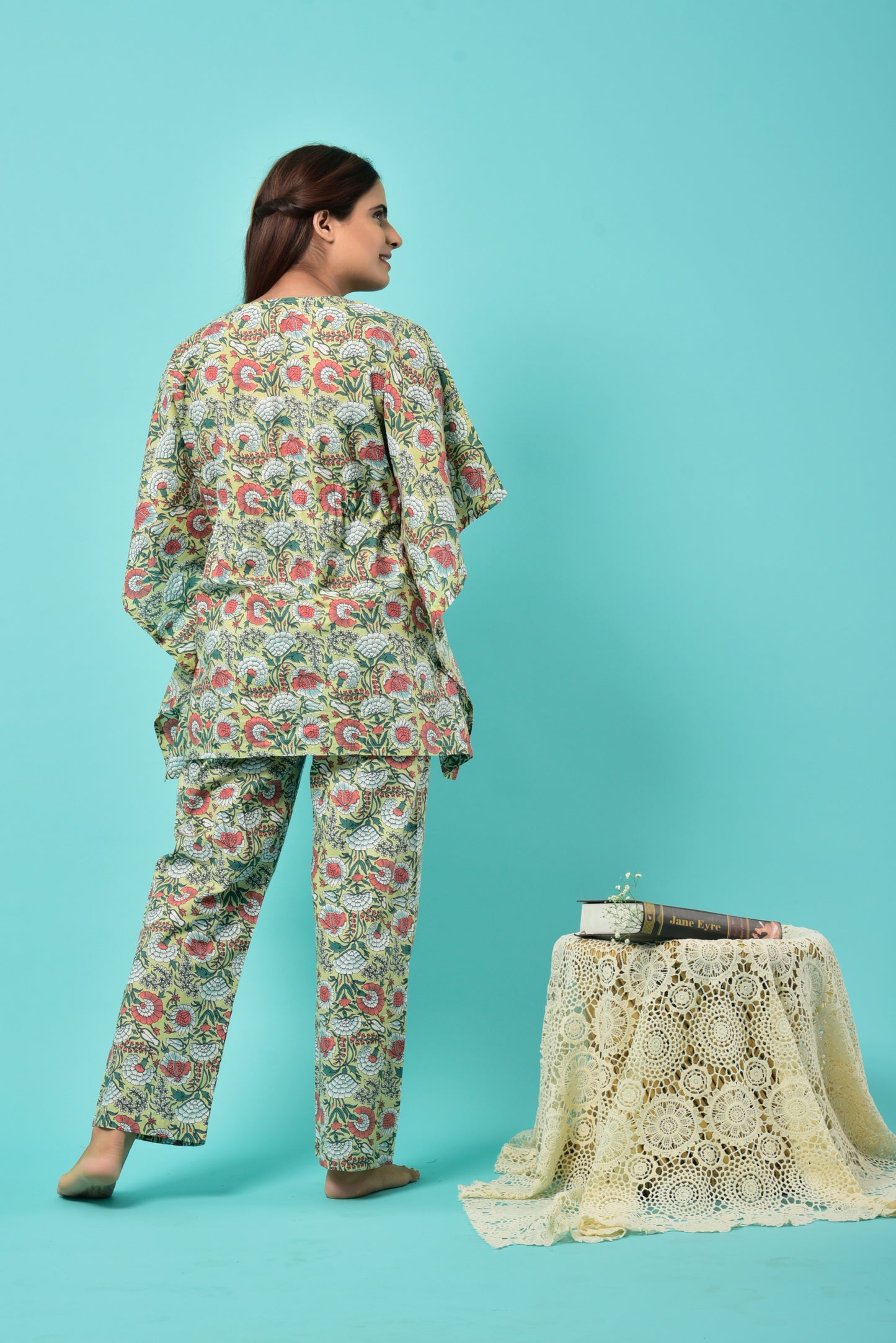 Eden Floweret Cotton Kaftan Set