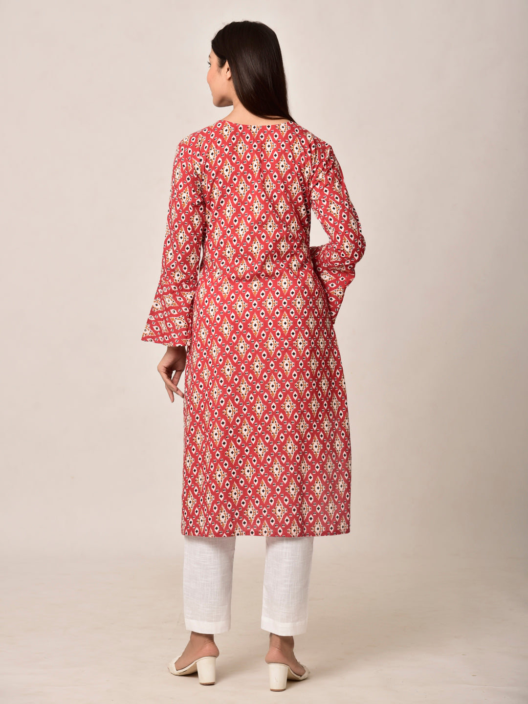 Red Patola Kurta Pant Set