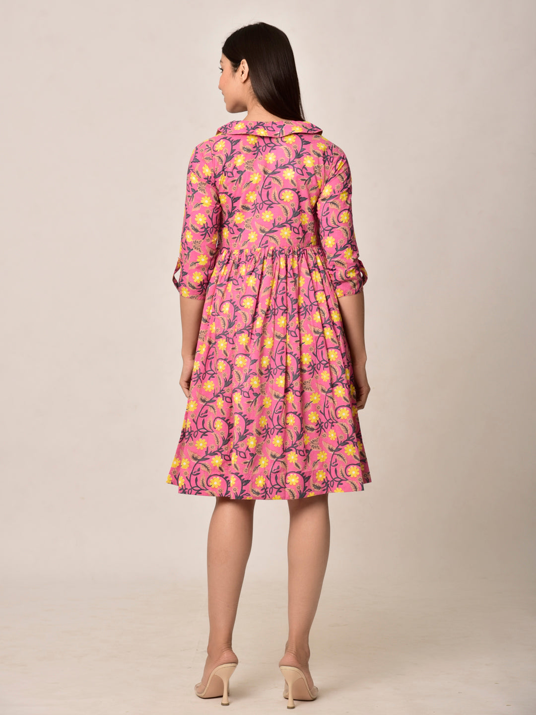 Cosmic Dream Pink Floral Dress