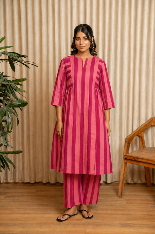Pink Sorbet Stripeplay Maternity & Nursing Co-ord Set