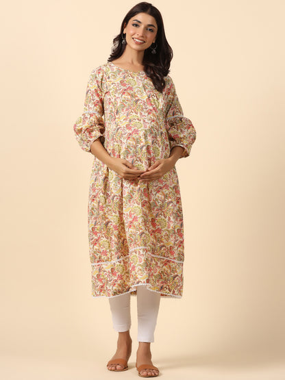 Artistic Bloom Maternity & Nursing Kurta