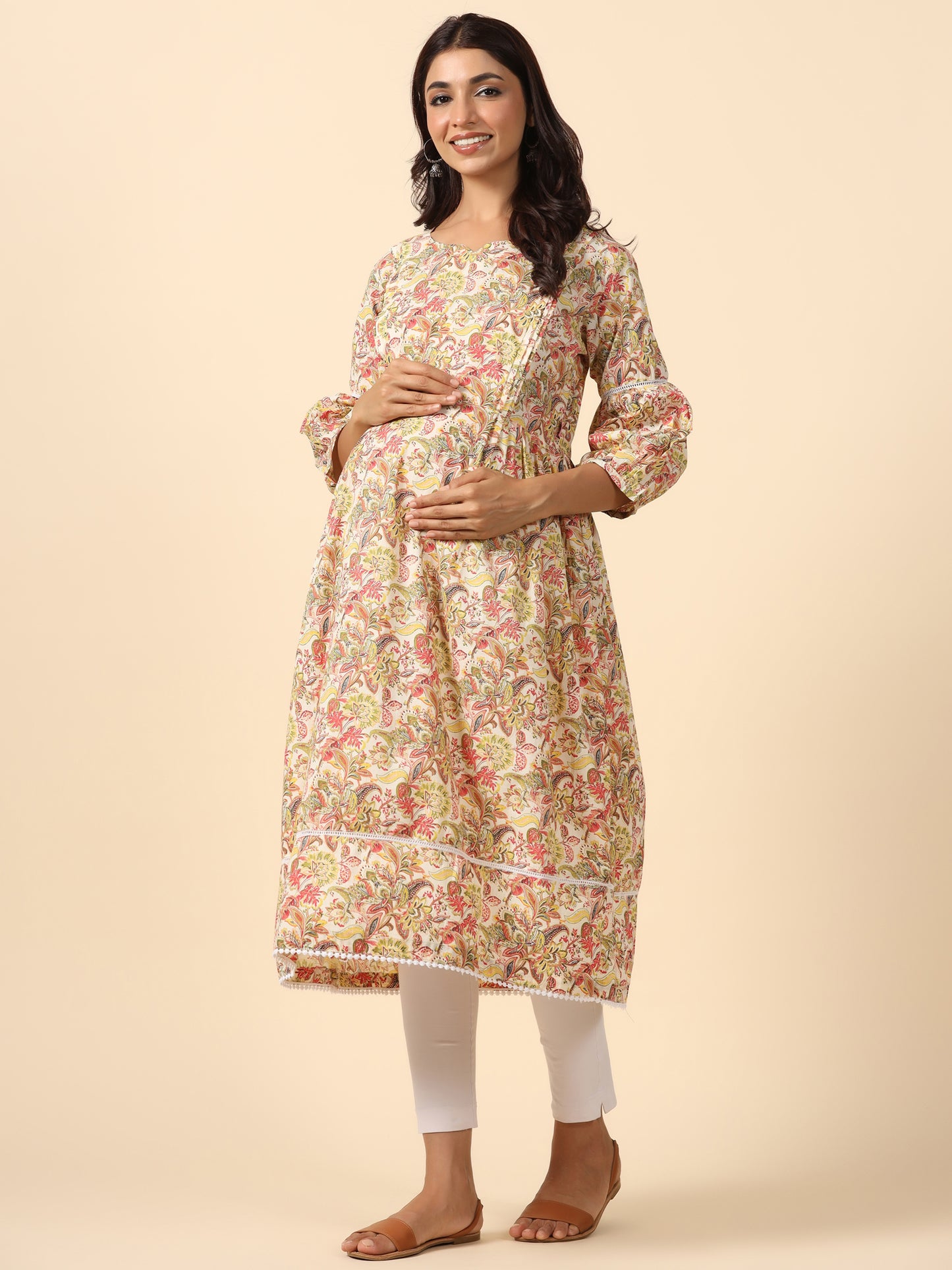 Artistic Bloom Maternity & Nursing Kurta