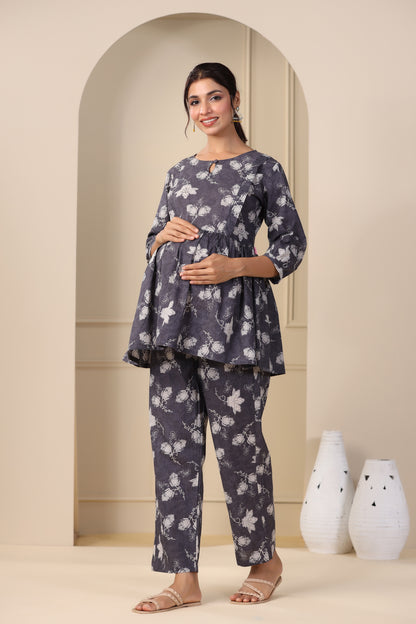 Floral Cascade Maternity & Nursing Set