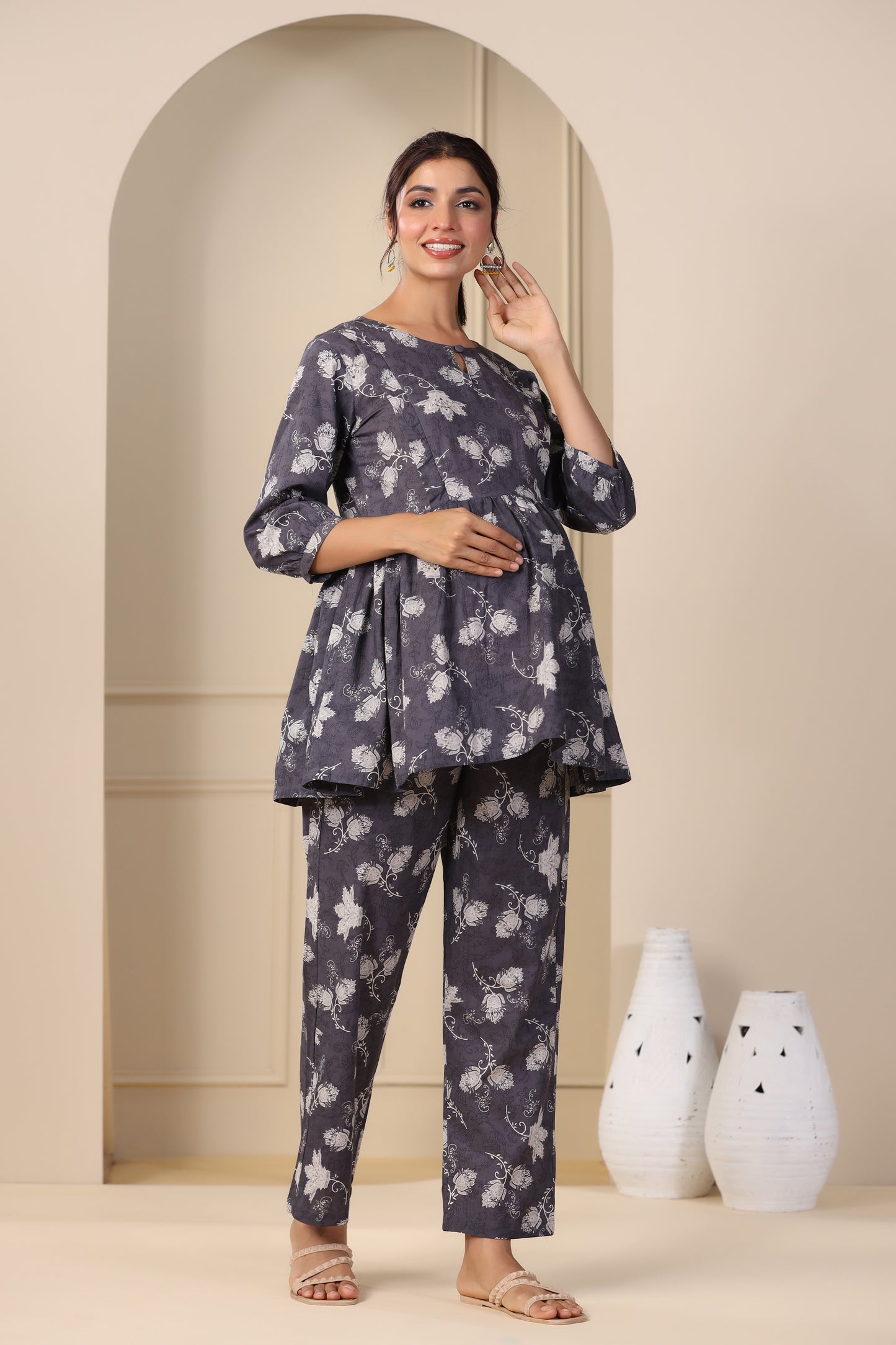 Floral Cascade Maternity & Nursing Set