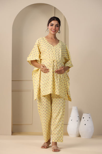 Summer Sunshine Maternity & Nursing Kaftan Set