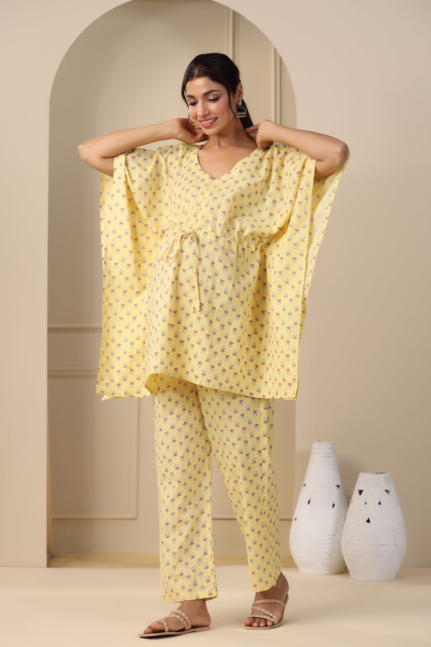 Summer Sunshine Maternity & Nursing Kaftan Set