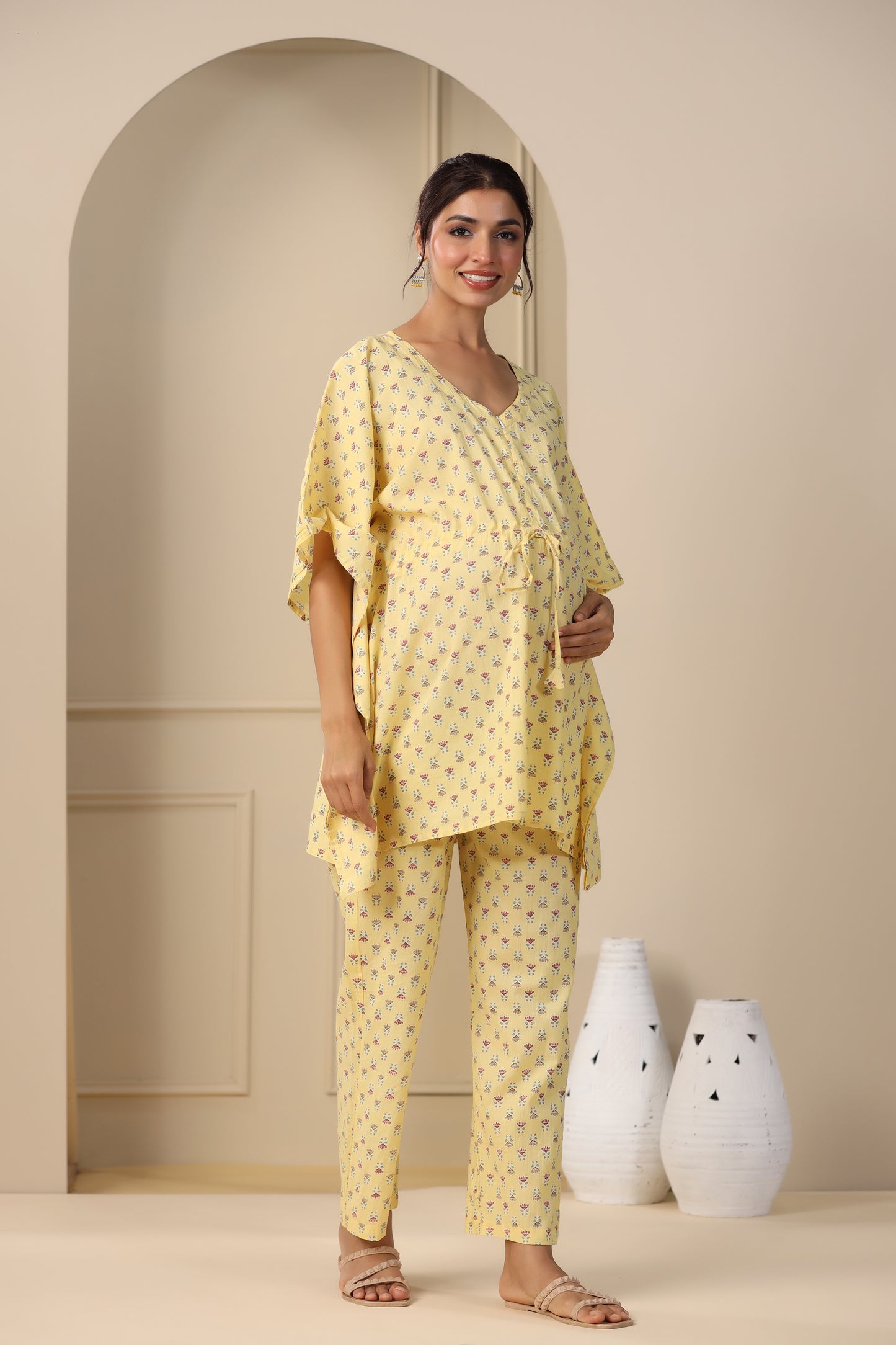 Summer Sunshine Maternity & Nursing Kaftan Set