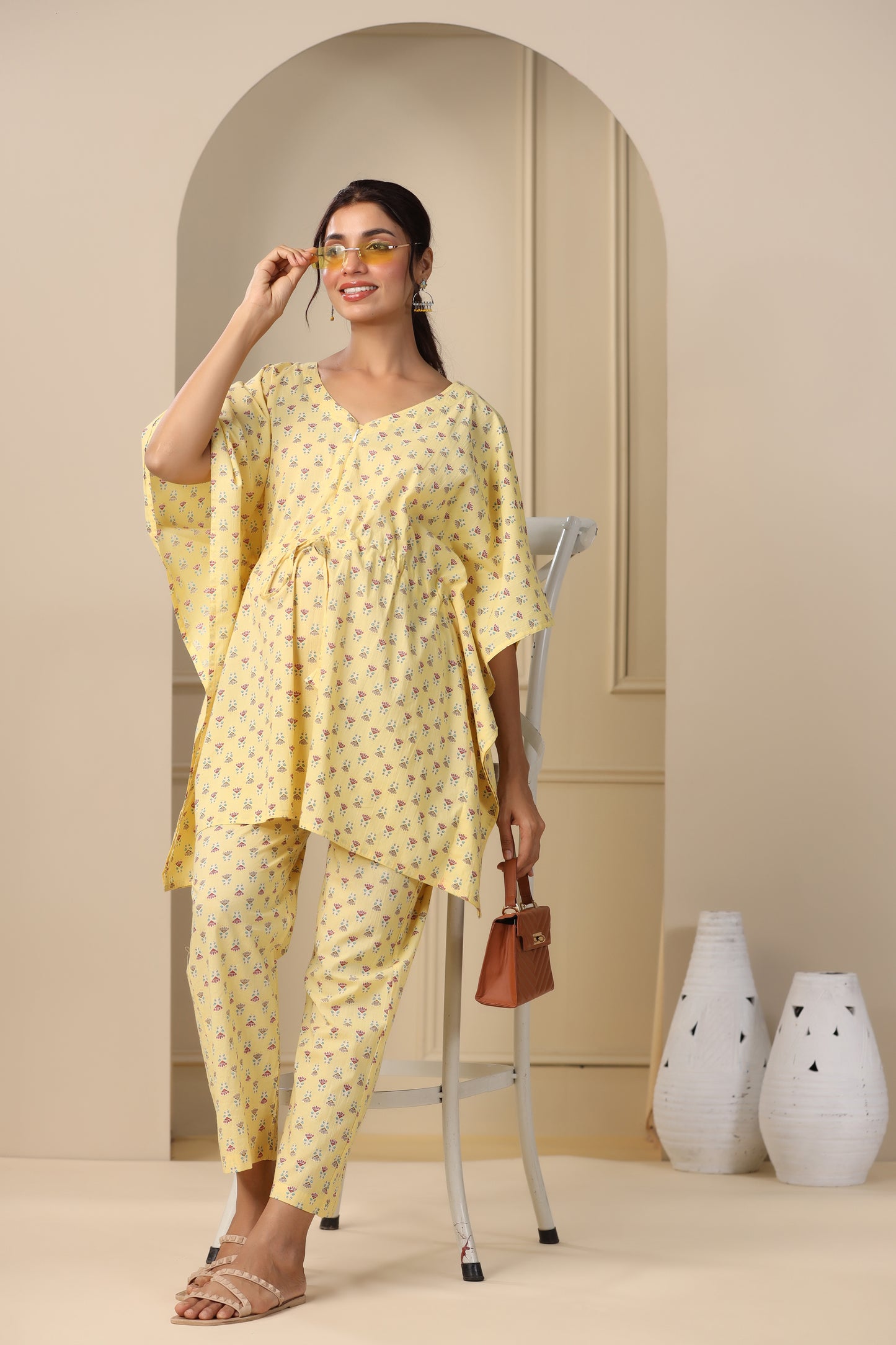 Summer Sunshine Maternity & Nursing Kaftan Set