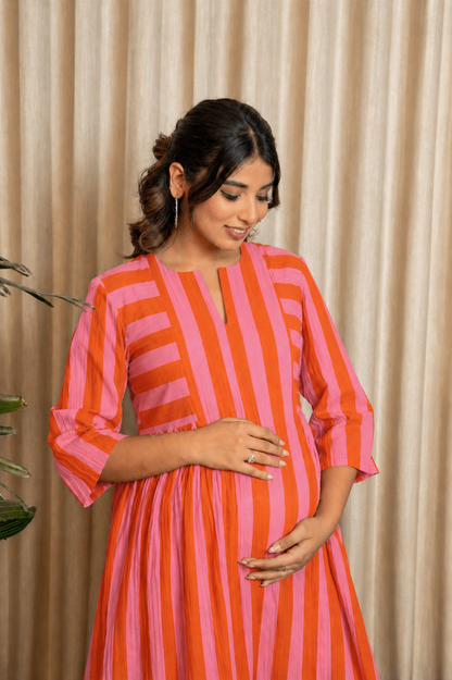 Coral Blush Maternity & Nursing  Co-ord Set
