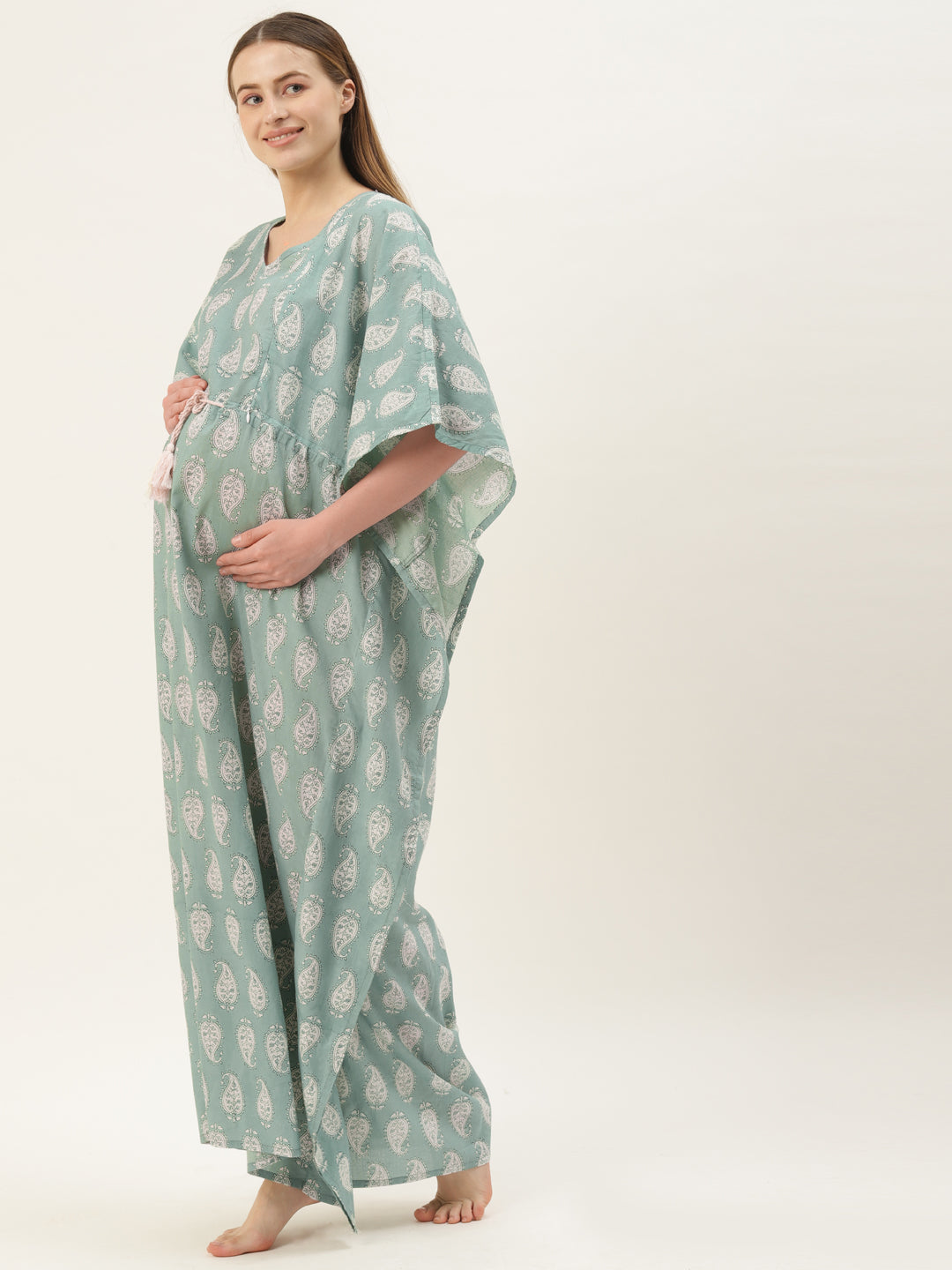 Ornate Paisley Maternity & Nursing Kaftan