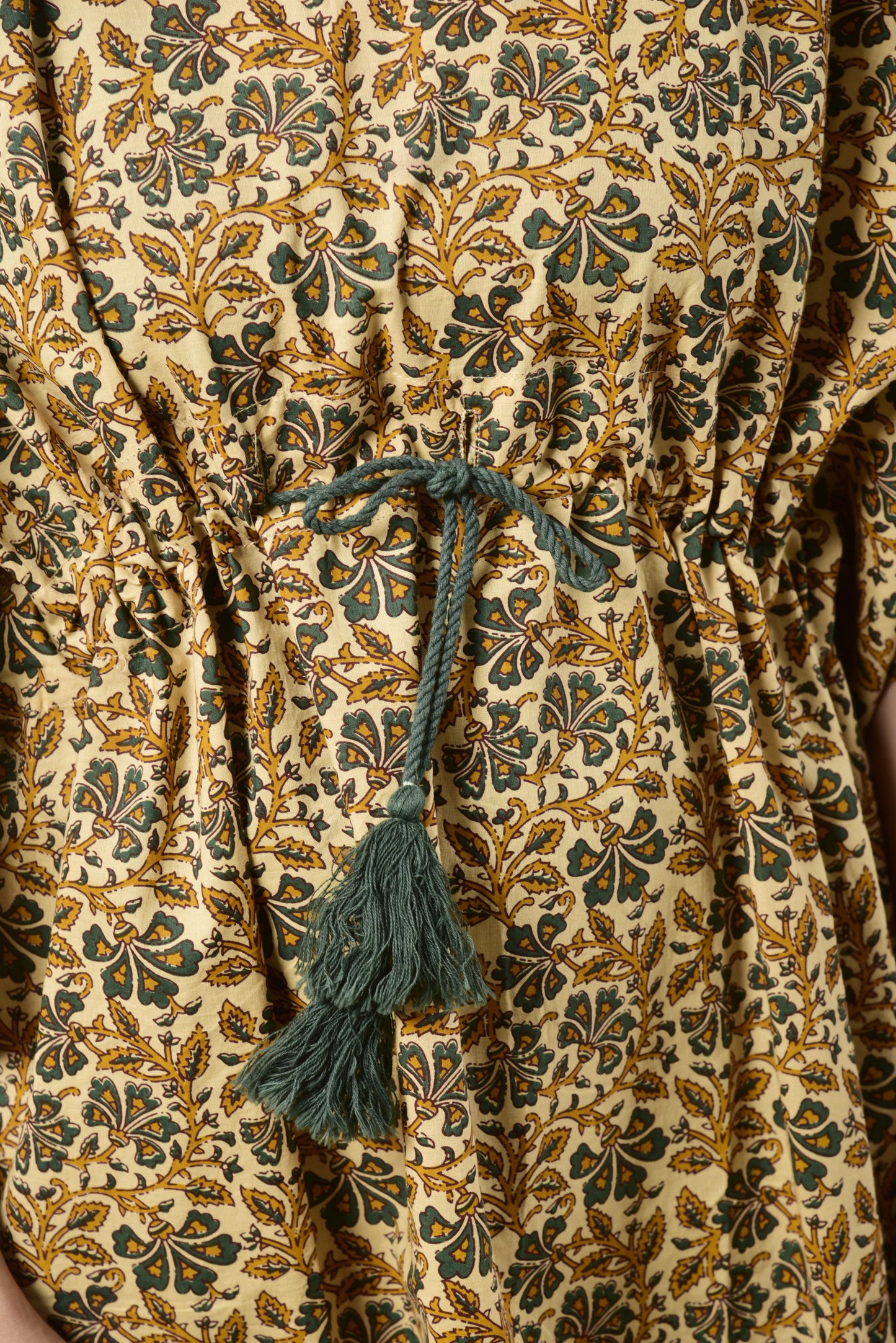 Sandy Serenity Cotton Midi Kaftan