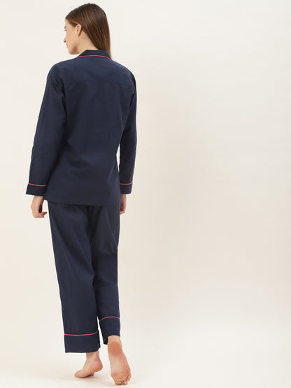 Monoch Blue Cotton Loungewear