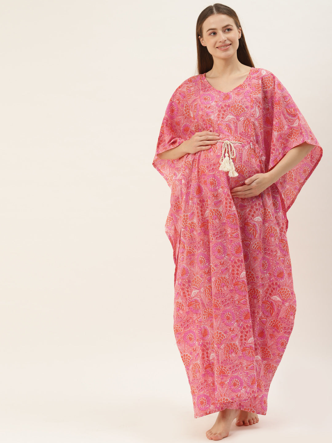 Pretty In Pink Maternity & Nursing Kaftan