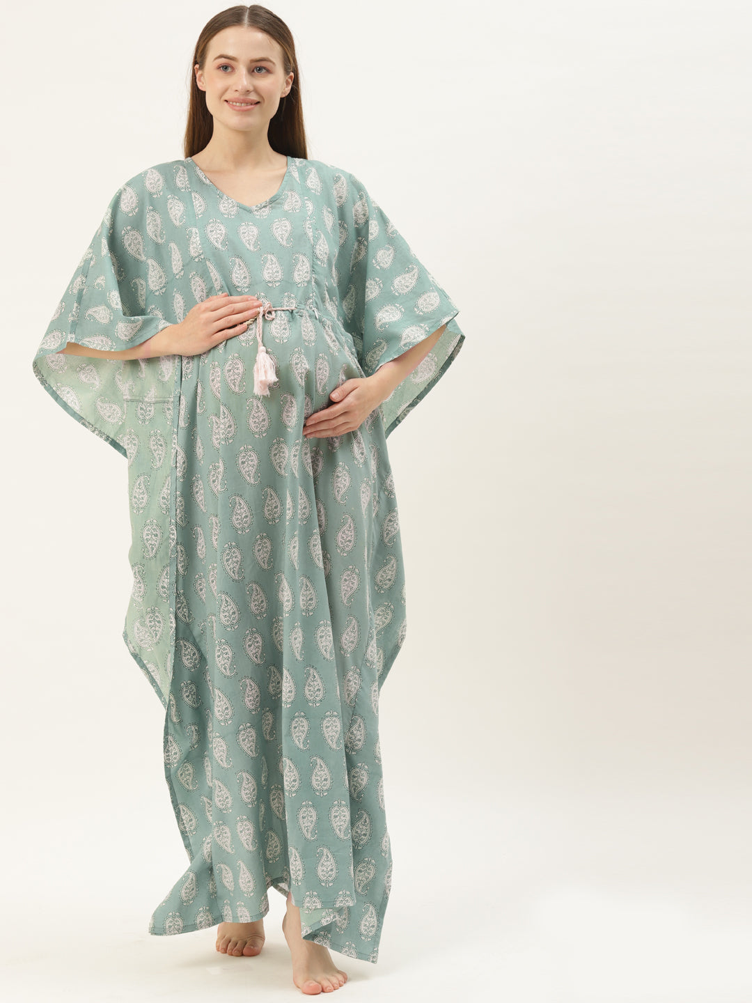 Ornate Paisley Maternity & Nursing Kaftan