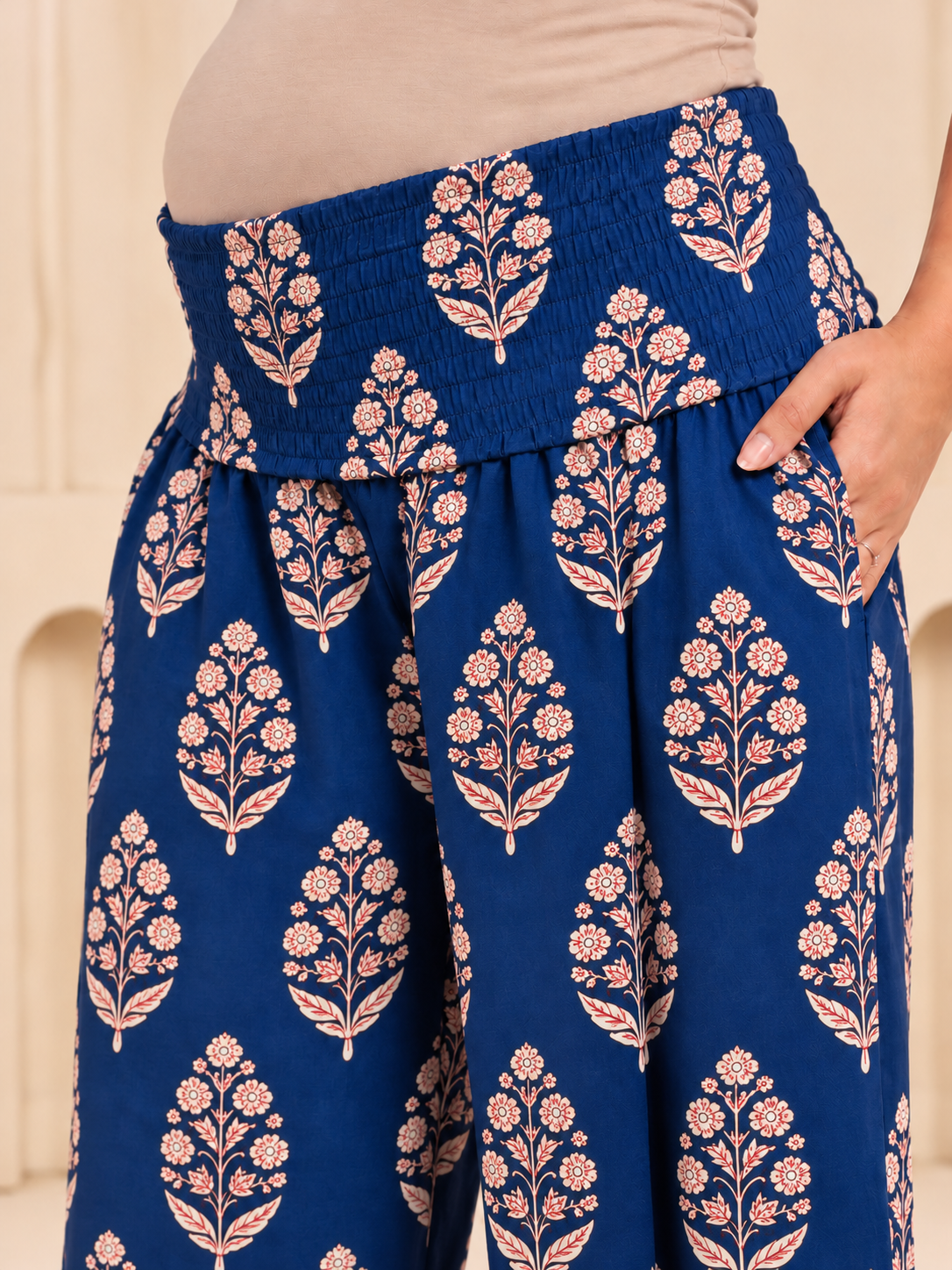 Gulmohar Blue Maternity & Nursing Kurta Pant Set