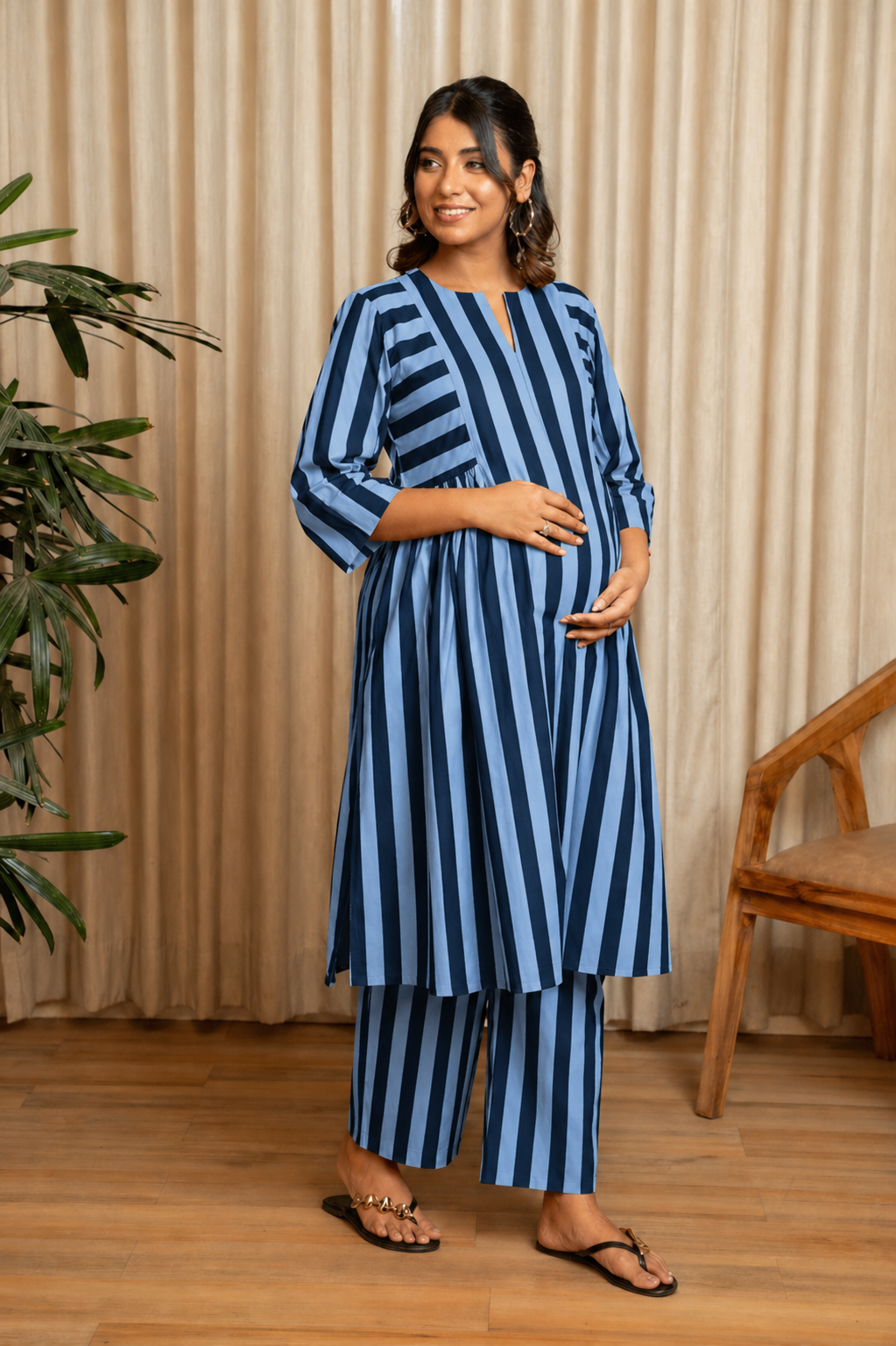 Azure Tide Maternity & Nursing Co-ord Set