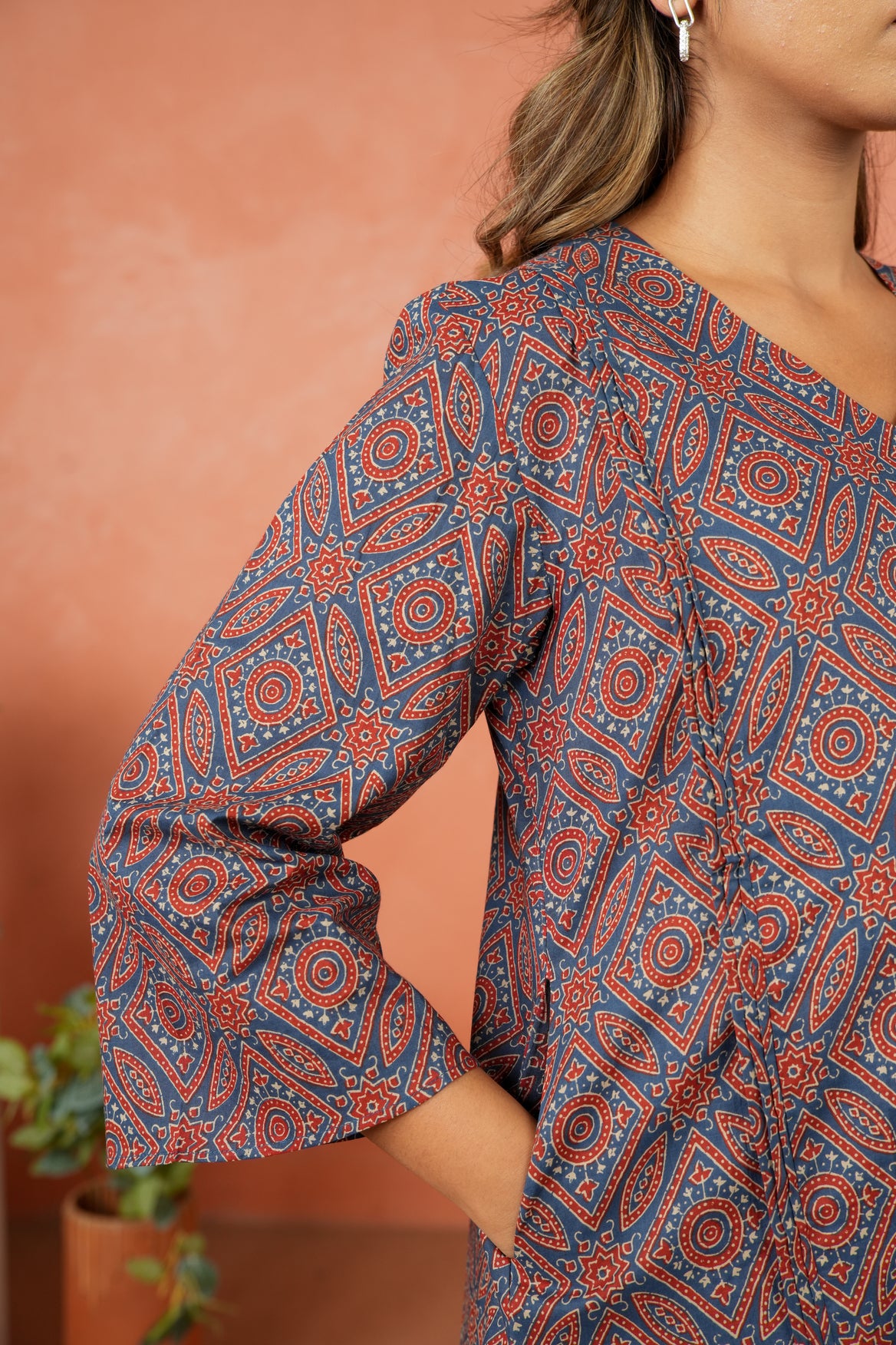 Indigo Ajrakh Maternity & Nursing Co-ord Set