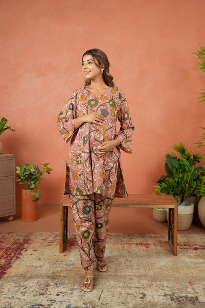 Gulmohar Bagh Maternity & Nursing Co-ord Set