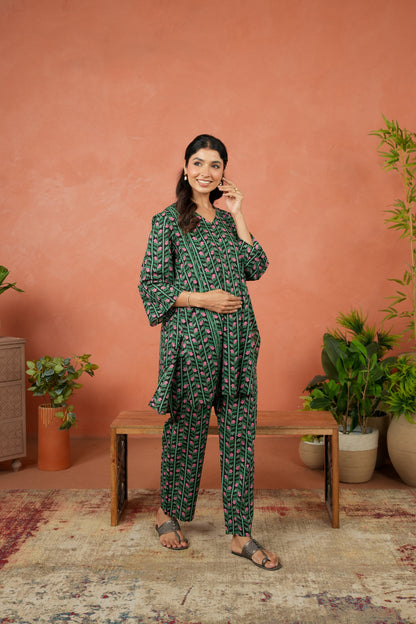 Rosy Vine Maternity & Nursing Co-ord Set