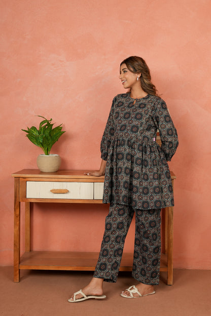 Boho Geometry Maternity & Nursing Co-ord Set