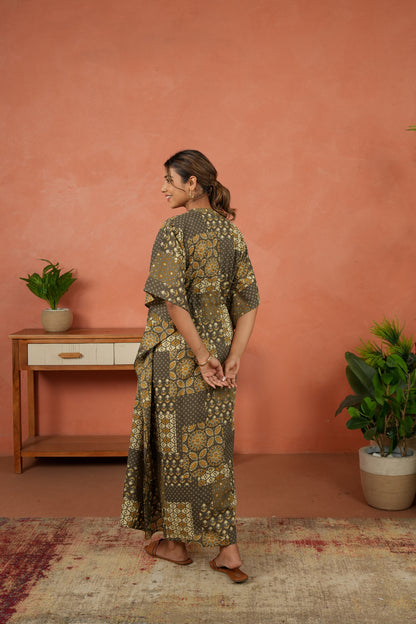 Aarohi Mosaic Maternity & Nursing Kaftan