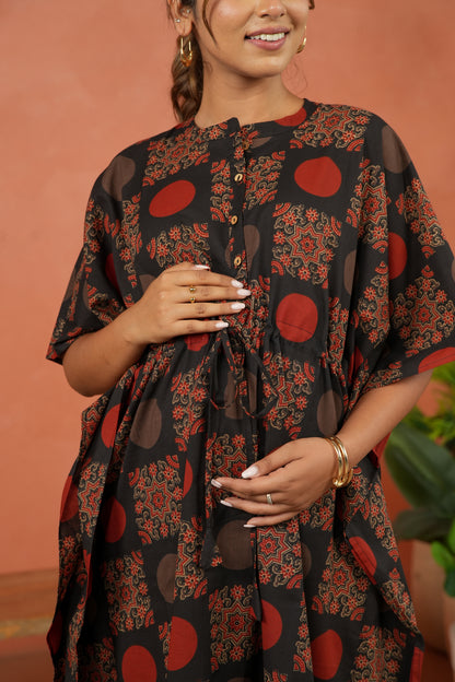 Rustic Mandala Maternity & Nursing Kaftan