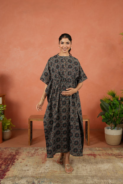 Boho Geometry Maternity & Nursing Kaftan