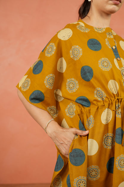 Earthy Medallions Maternity & Nursing Kaftan