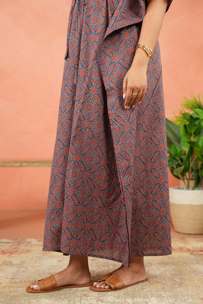 Indigo Ajrakh Maternity & Nursing Kaftan