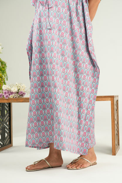 Vintage Rose Trellis Maternity & Nursing Kaftan