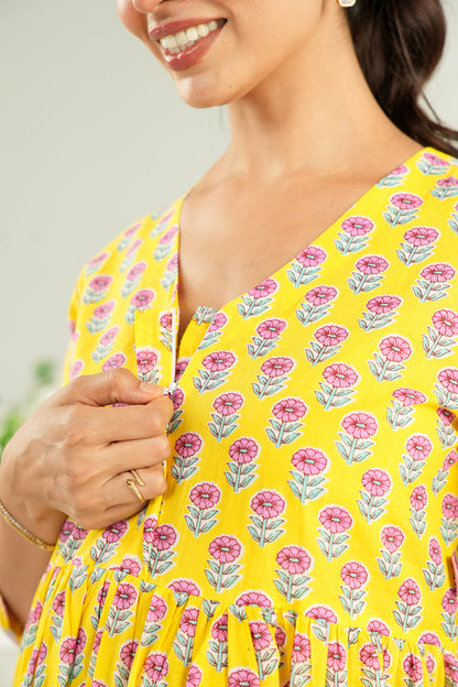 Daisy Doodle Maternity & Nursing Tier Dress