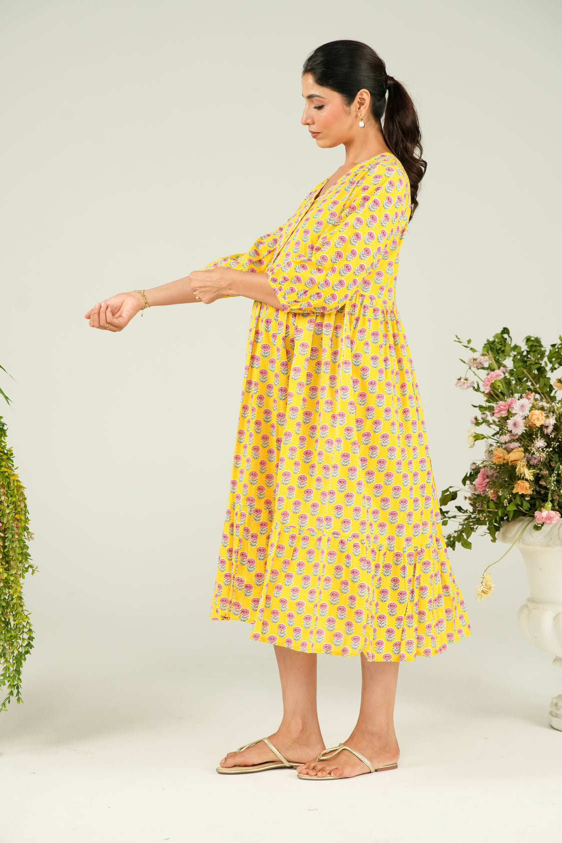 Daisy Doodle Maternity & Nursing Tier Dress