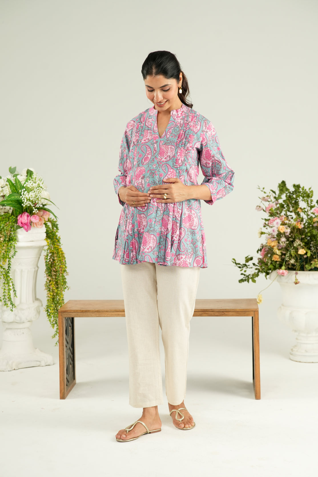 Blooming Paisley Maternity & Nursing Top