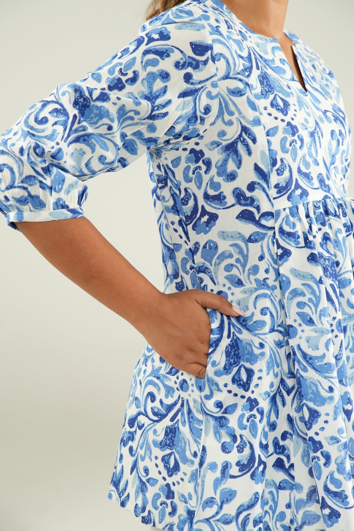 Indigo Whirl Maternity & Nursing Top