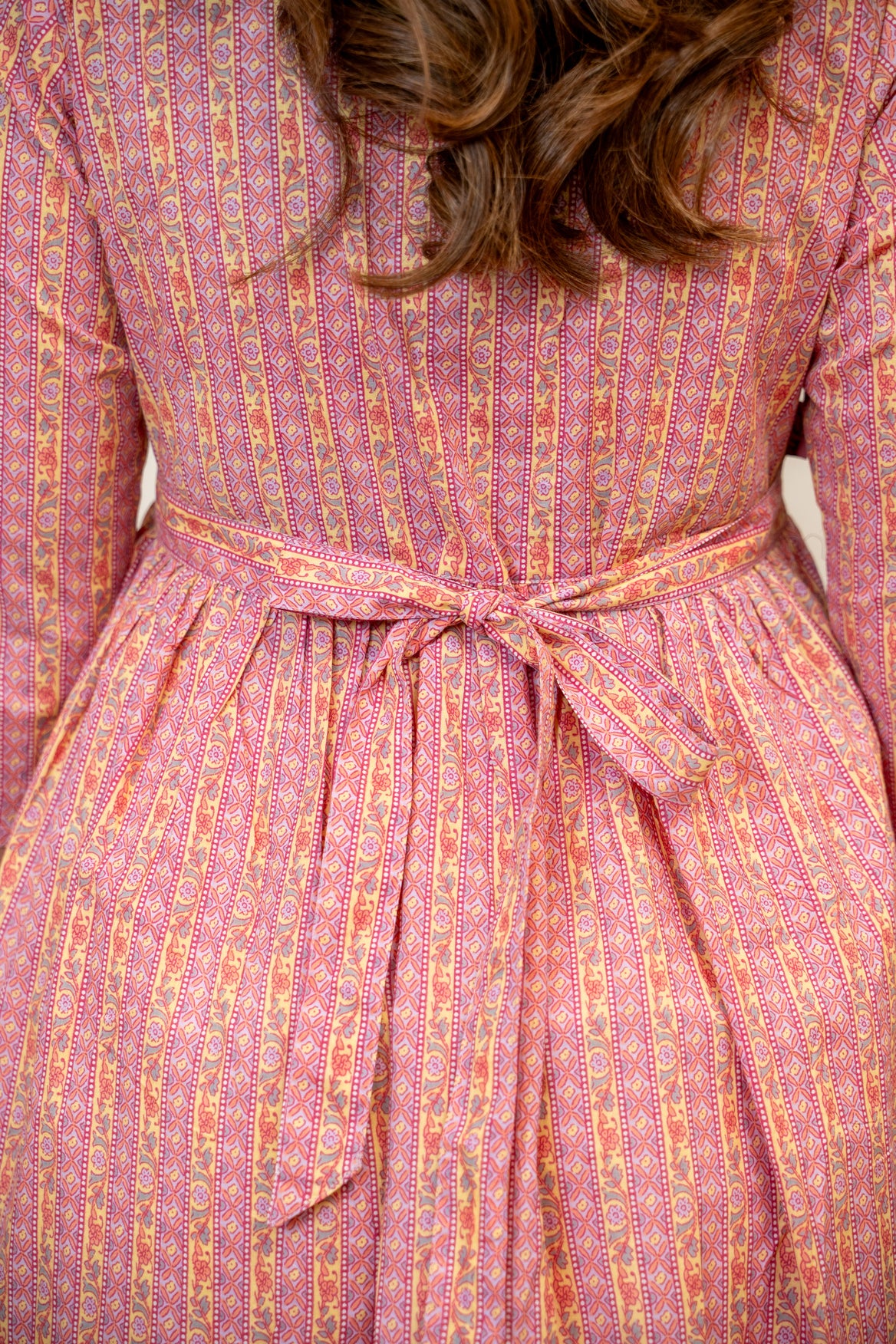Gulabi Vintage Stripe Buttoned Cotton Maternity & Nursing Kurta