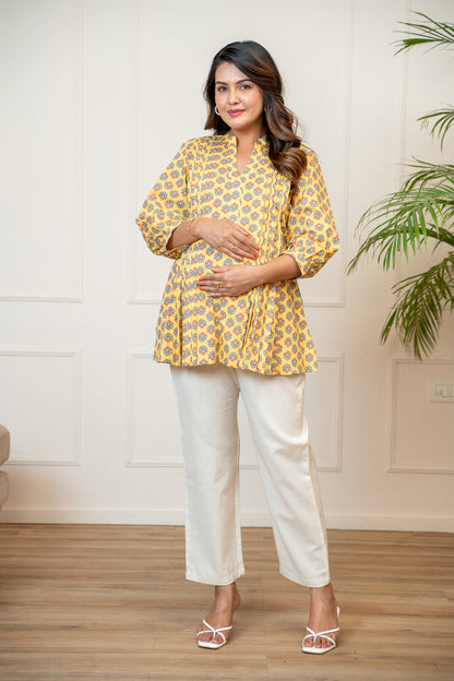 Sunehri Phool Maternity & Nursing Top