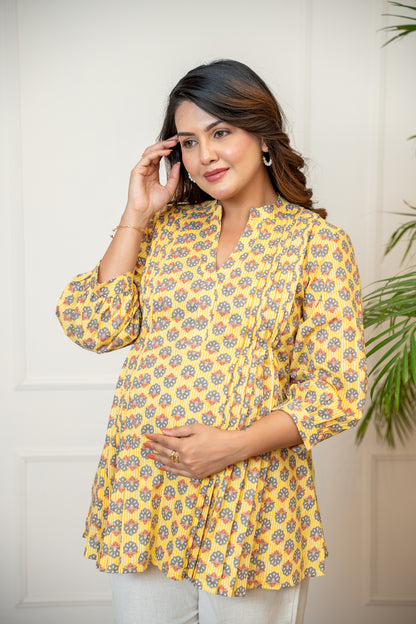 Sunehri Phool Maternity & Nursing Top