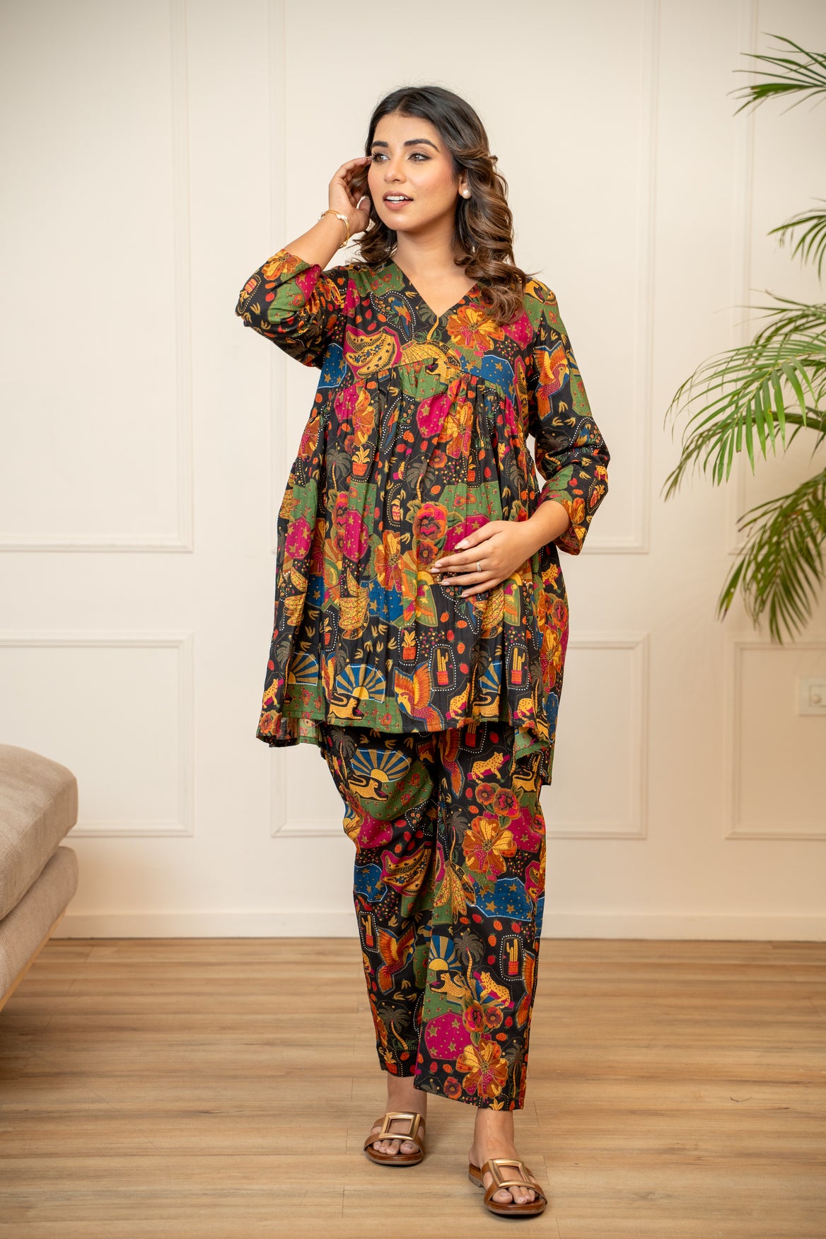 Rangrez Bazaar Maternity & Nursing Co-ord Set