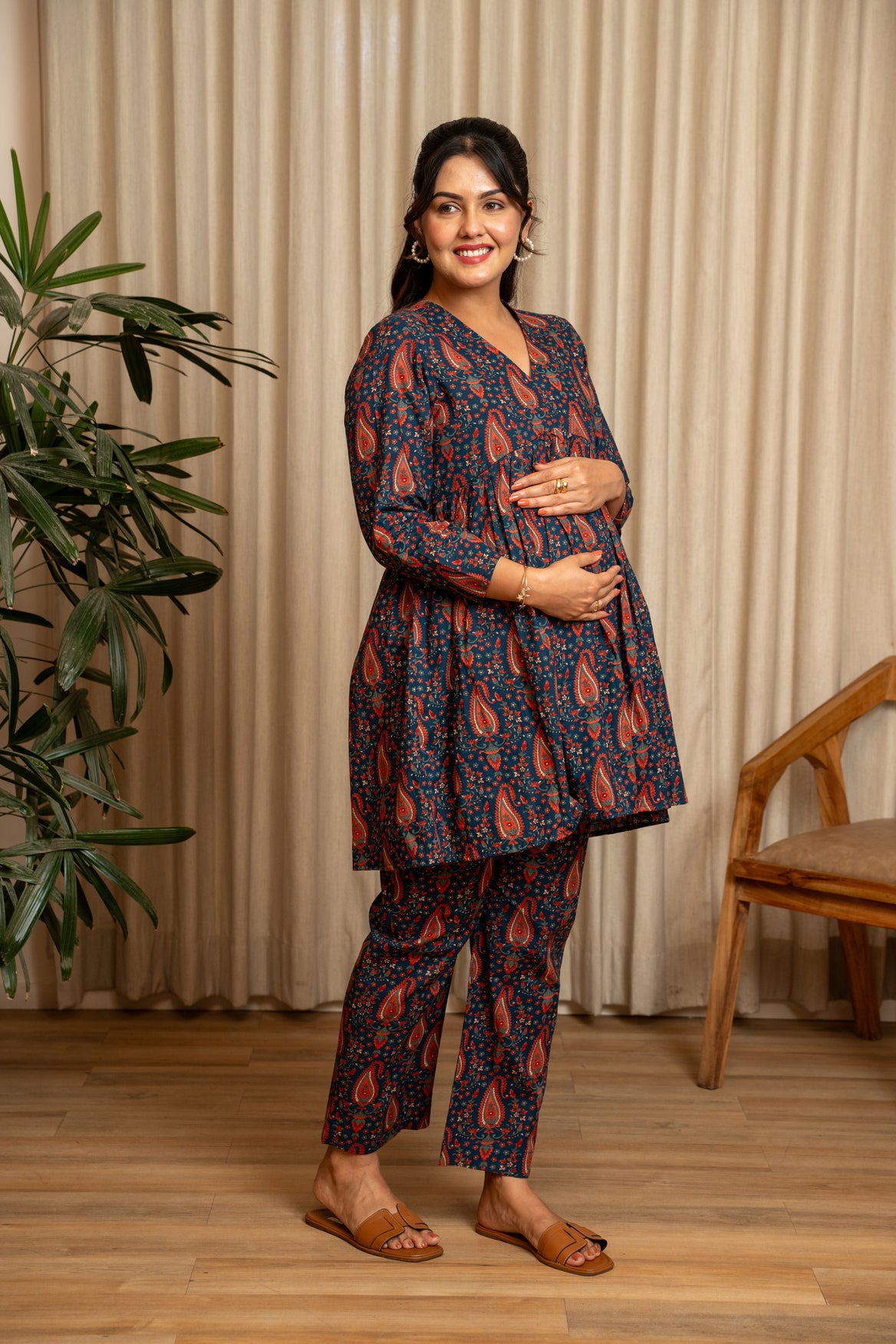 Vintage Ambi Garden Maternity & Nursing Co-ord Set