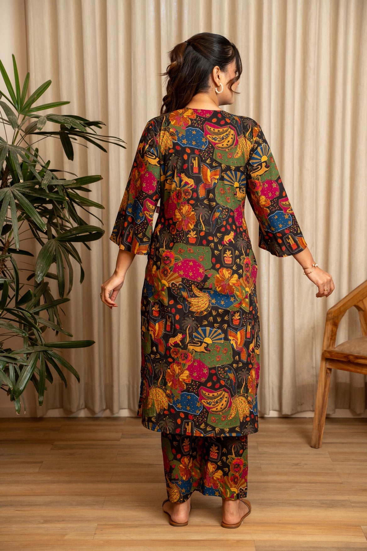 Rangrez Bazaar Pleated Maternity & Nursing Kurta Set