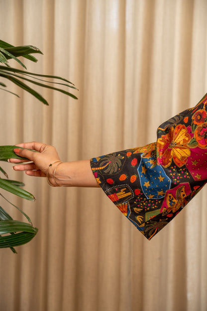 Rangrez Bazaar Pleated Maternity & Nursing Kurta Set