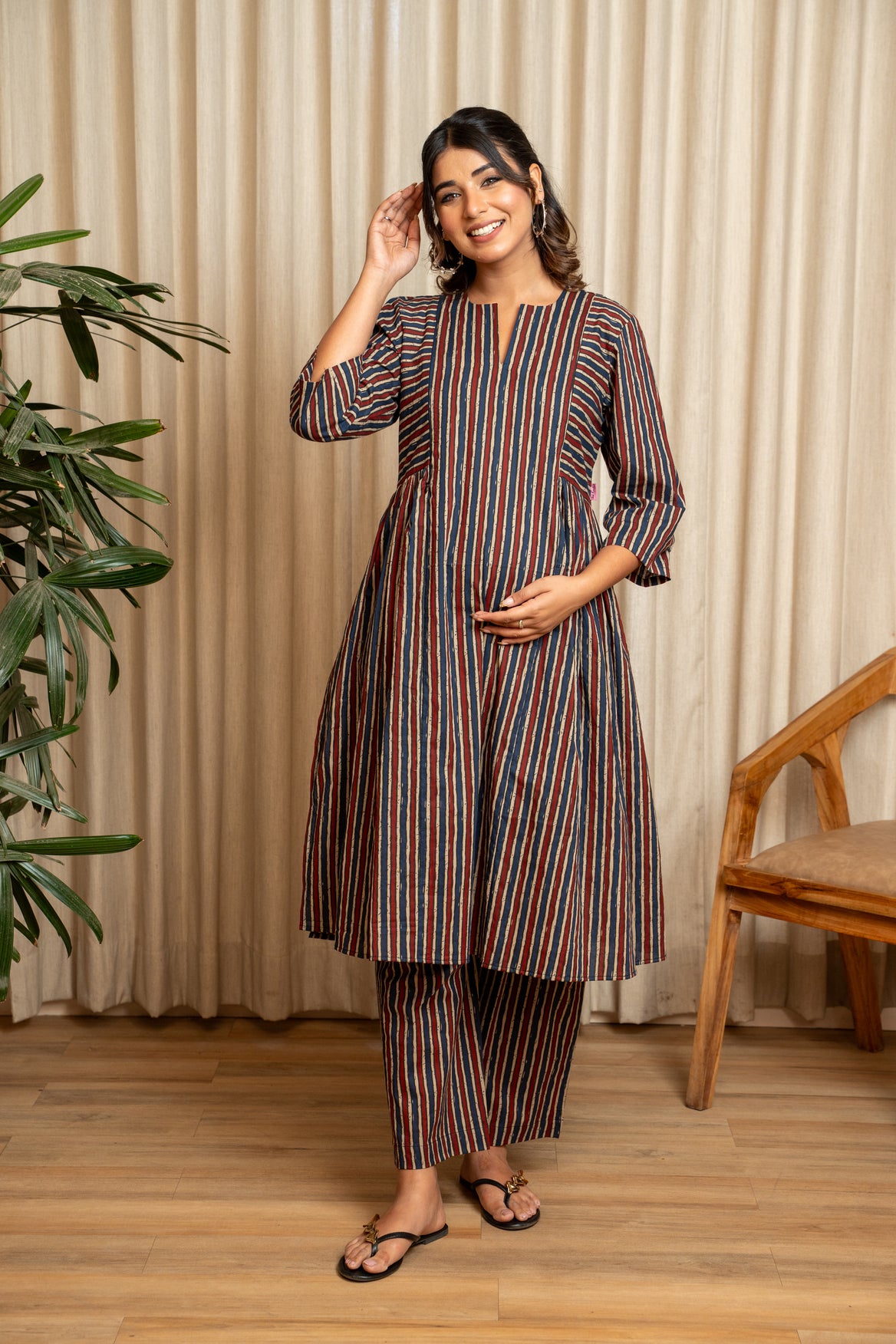 Sutrangi Leher Maternity & Nursing Co-ord Set