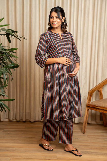 Sutrangi Leher Maternity & Nursing Co-ord Set