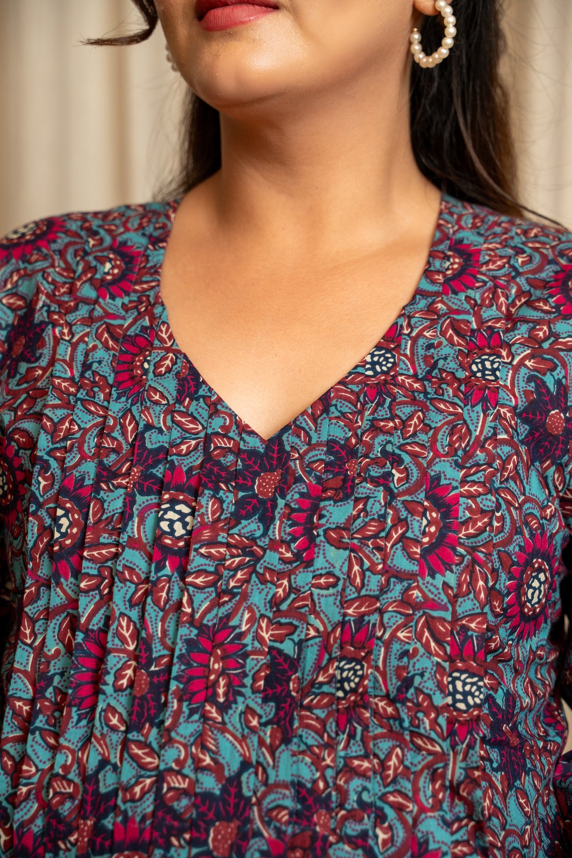 Raat Rani Bloom Pleated Maternity & Nursing Kurta Set