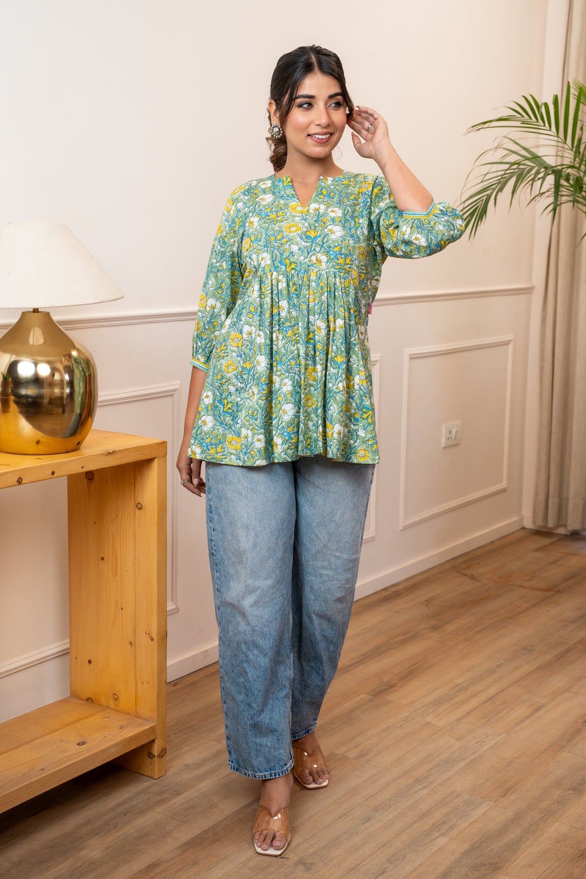 Panna Phool Cotton Top