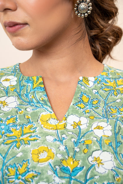 Panna Phool Cotton Top
