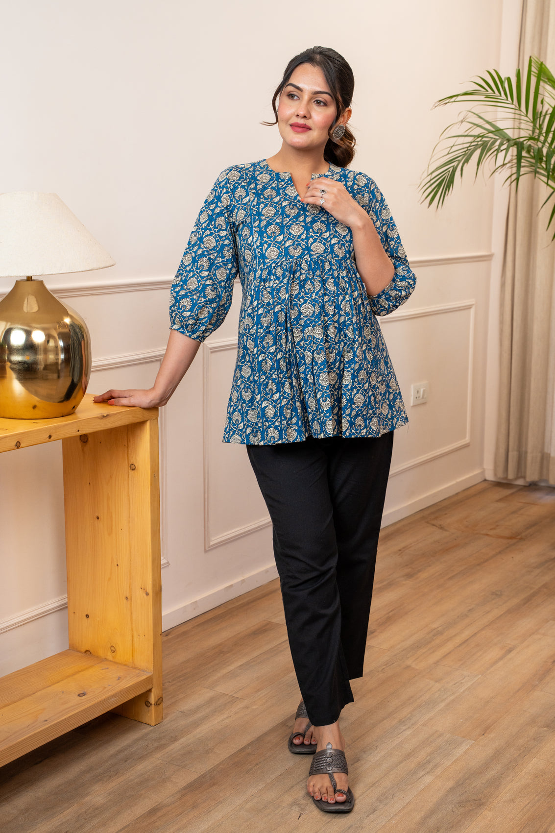 Everyday Bloom Blue Maternity & Nursing Top