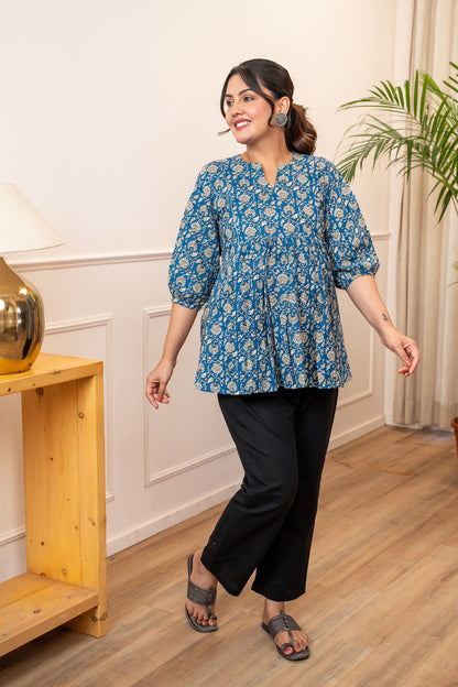 Everyday Bloom Blue Maternity & Nursing Top