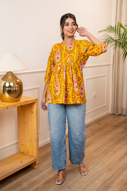 Amber Rosette Cotton Top