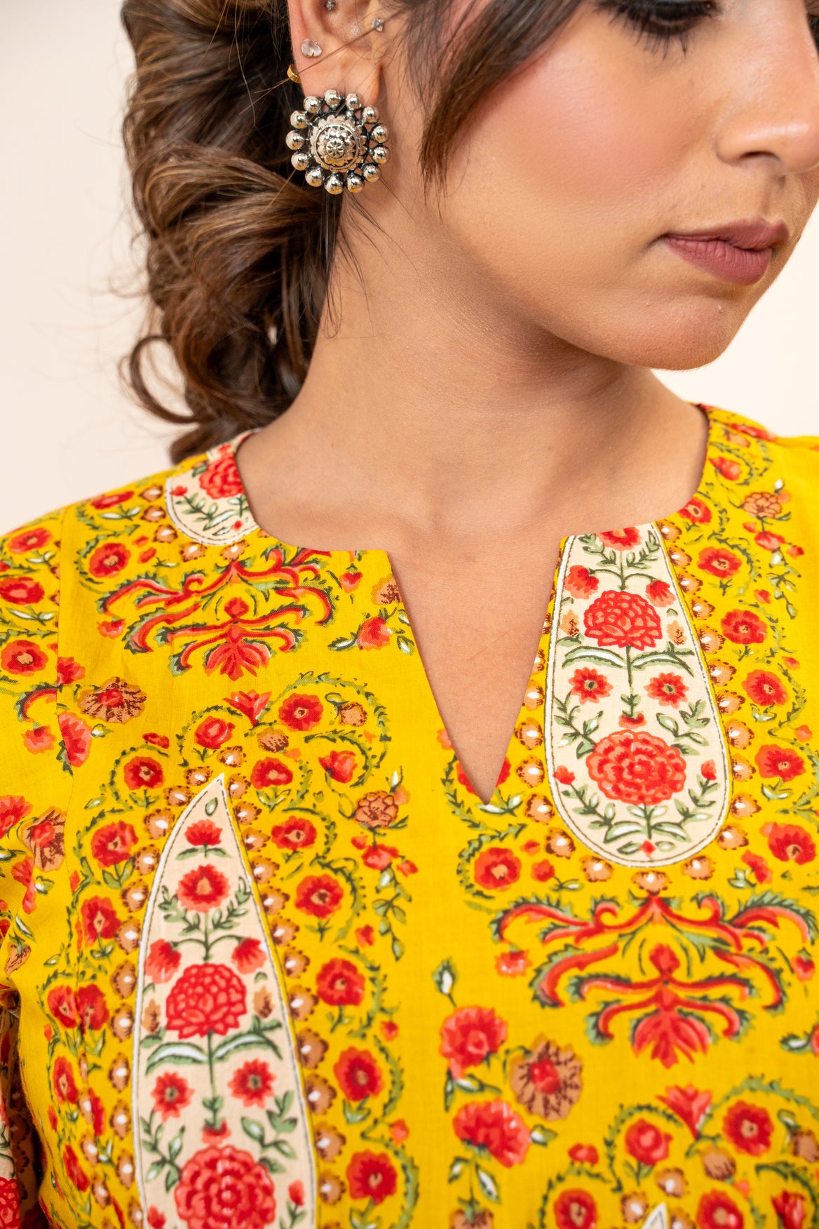 Amber Rosette Cotton Top